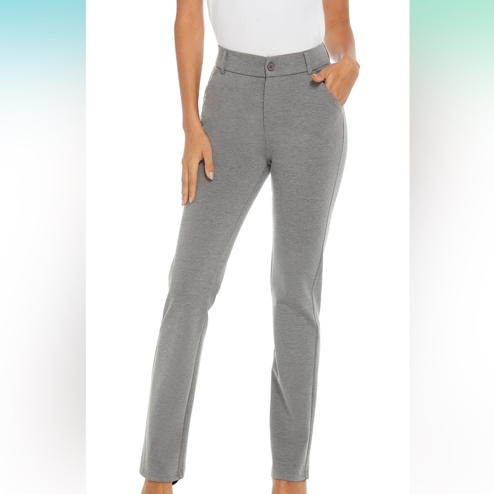 Size 0 New with tags Grey mid rise Bootcut Stretch Dress Pants